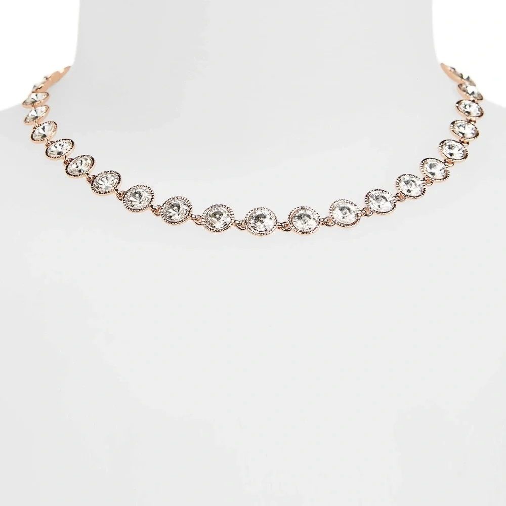 Ted Baker Rose Gold Rivoli Crystal Necklace